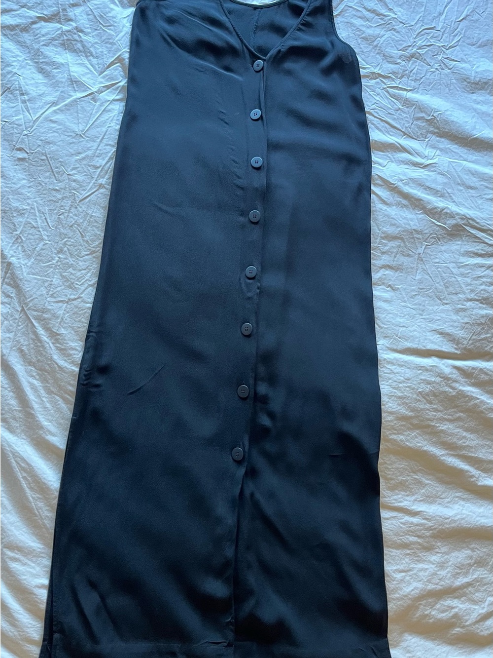 Madewell Black Button-Back Maxi Dress